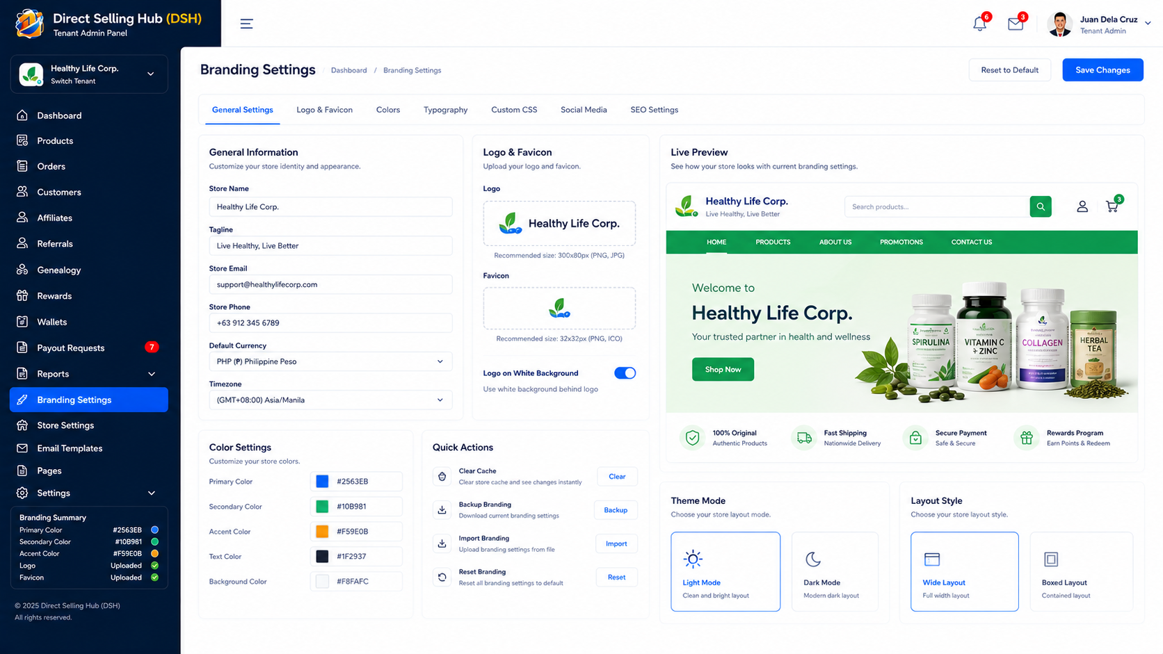 Branding Settings